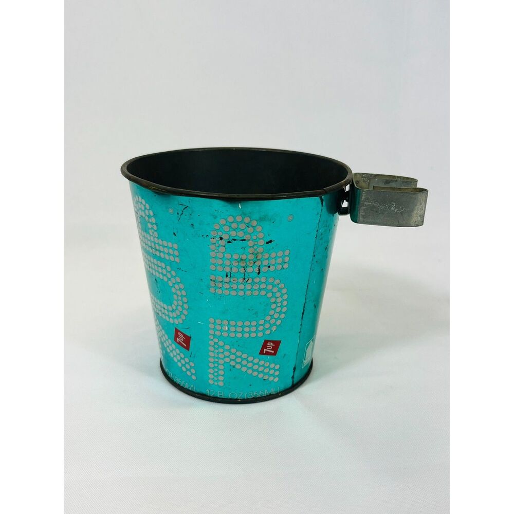Vintage 7Up The Uncola Lawn Chair Clip on Bucket Ash Tray Collectible Tin